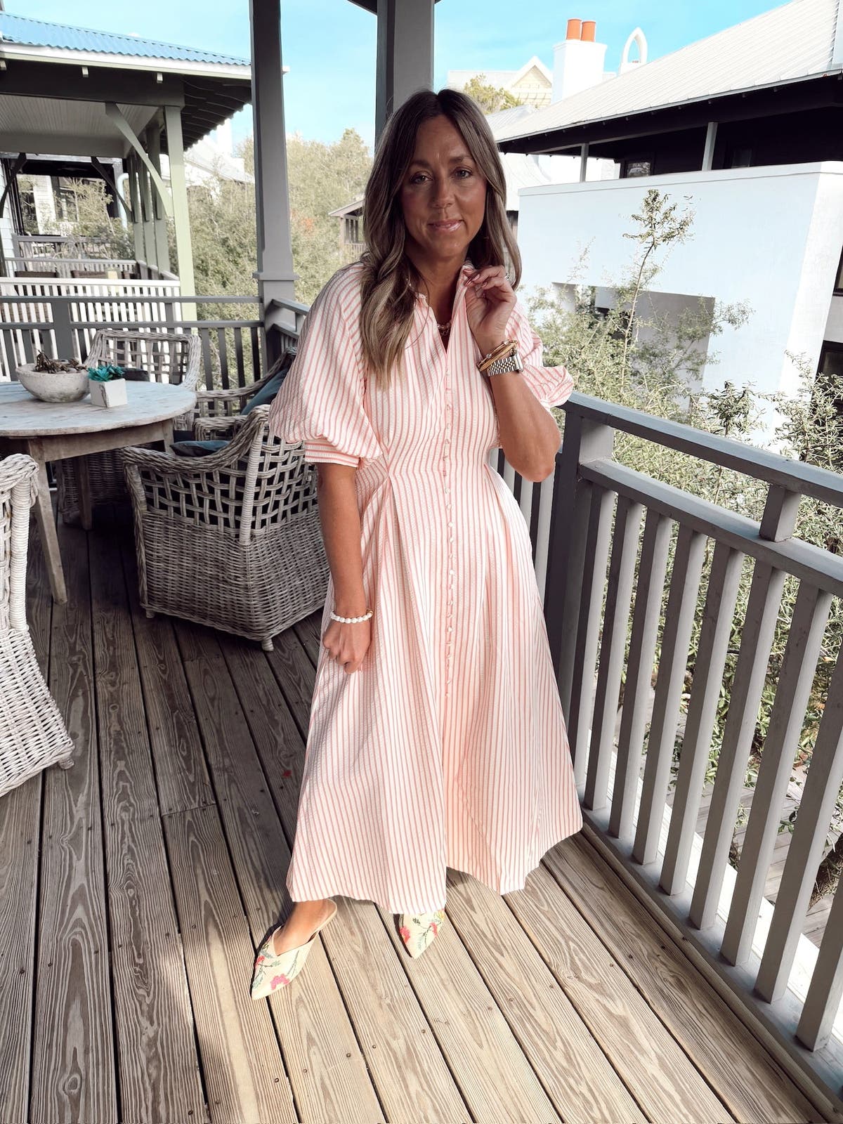 tea length pink dress Chasity Halterneck Maxi Dress
