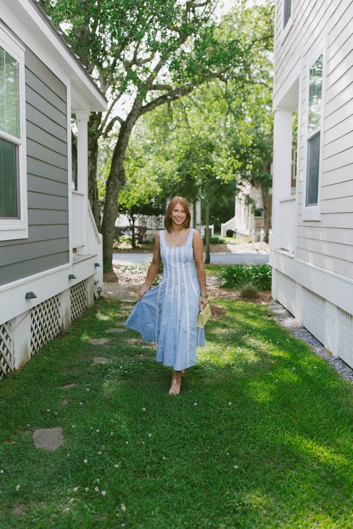 Prosperina Baby Blue Bancroft Midi Dress
