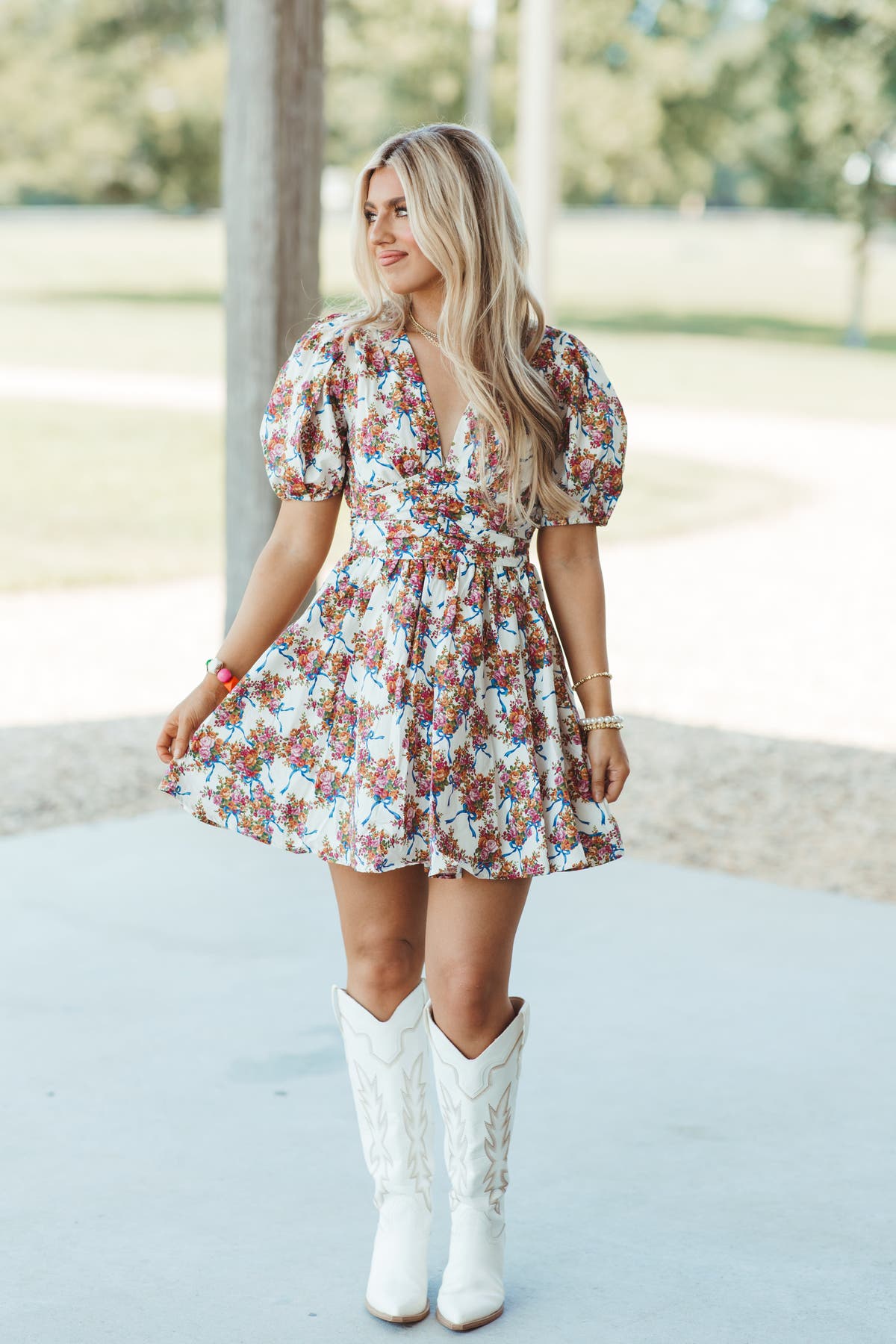princess polly baby blue dress Arctic Blue Floral Clip Dot Ruffle Midi Dress