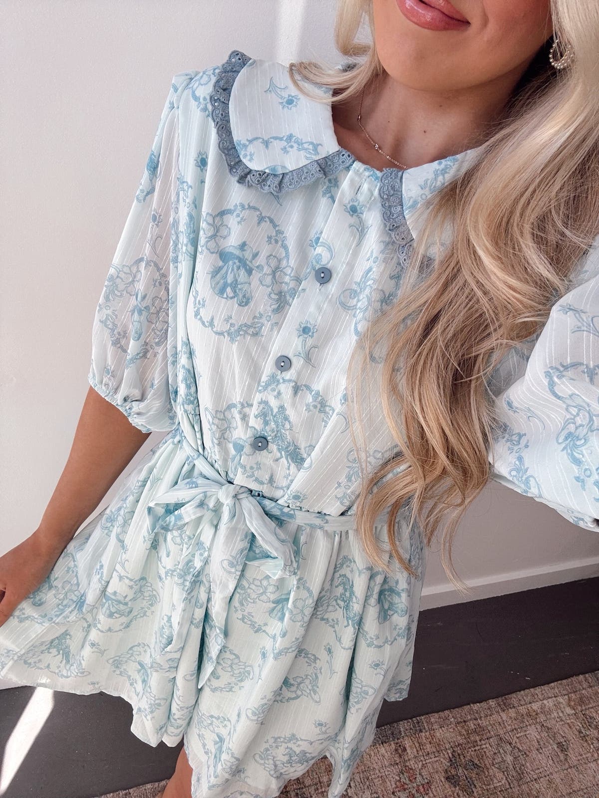 belted mini dress short sleeve BLTIBY Womens Mini Dress Button Down Casual Belted Short Sleeve Dress with Pockets