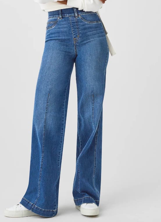 SPANX Seamed Front, Wide Leg Jeans- Vintage Indigo | Fly Boutique