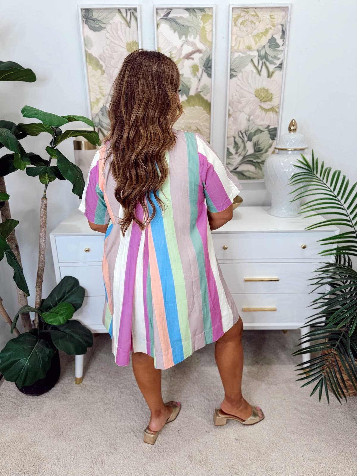 pastel swing dress Mint blue pastel dress - swing dress with high collar