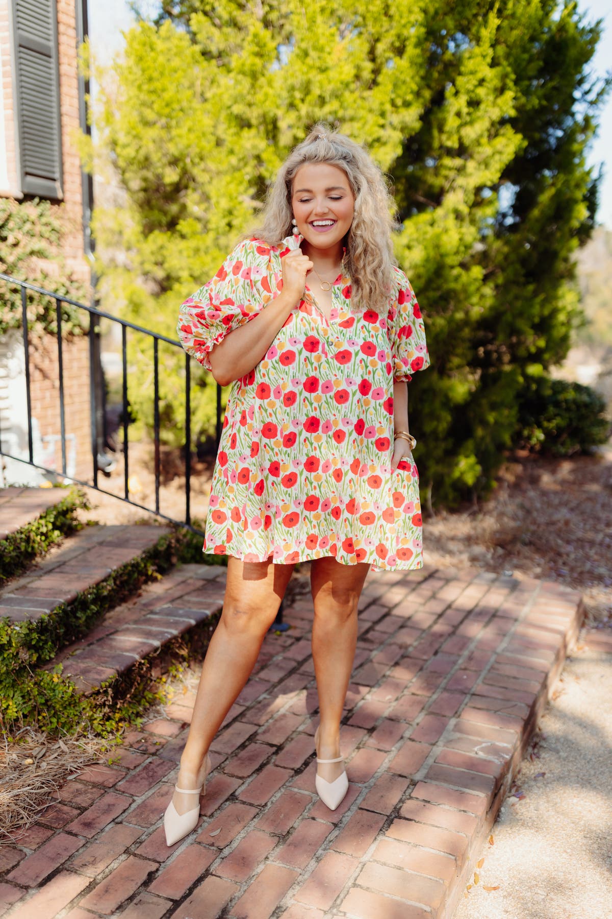 flowy spring mini dress Shiloh Mini Dress Ivory/Sand / S main image 0