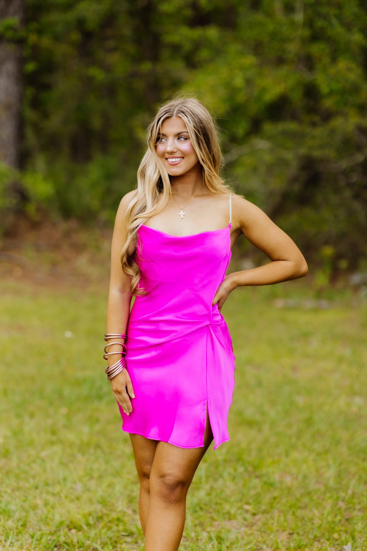 a line homecoming dresses A-line Deep V-neck With Rhinestone Homecoming Dresses, MH450