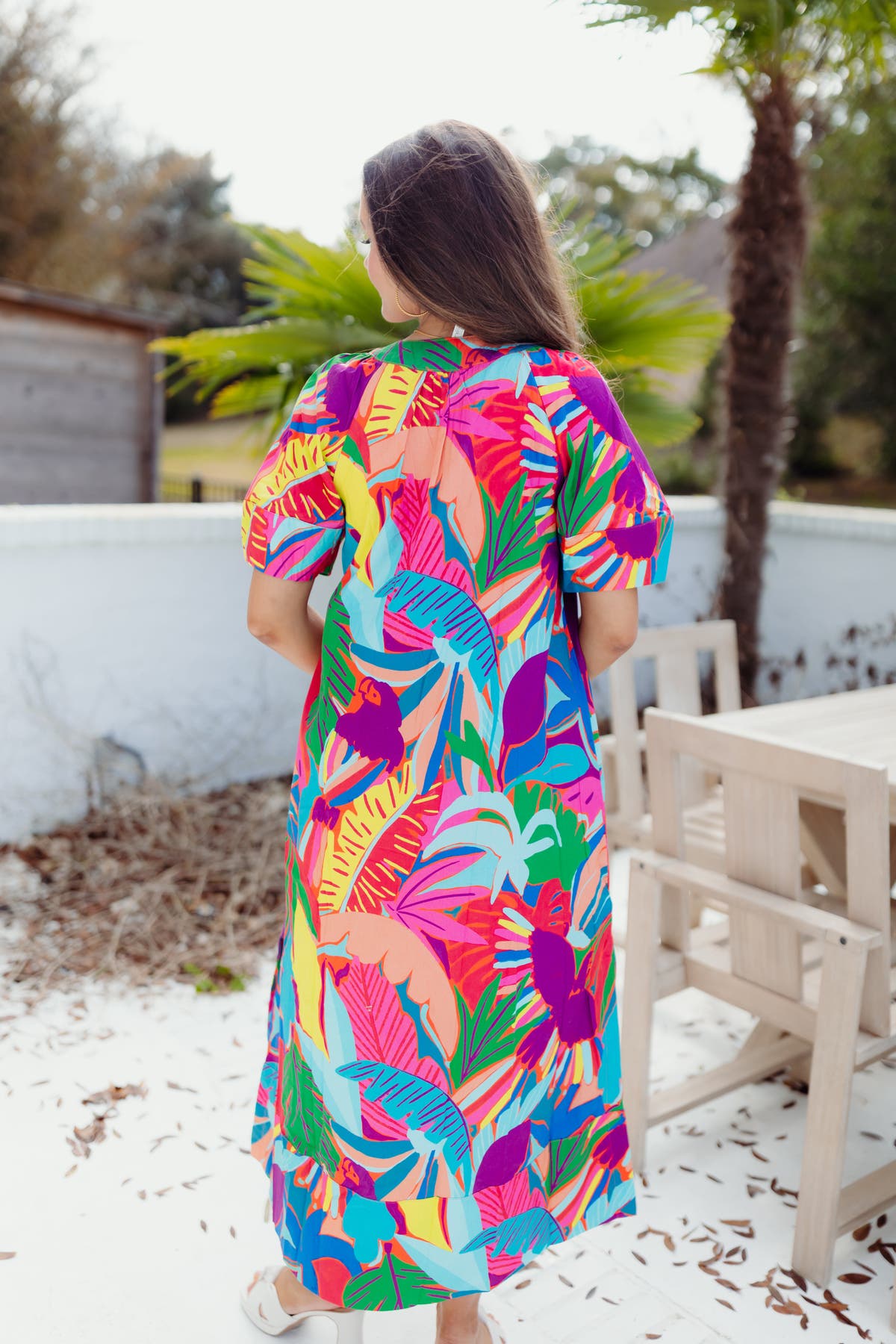 chinese dress ladies New Bird of Paradise Long V-Neck Dress, Made in Hawaii Green at Amazon  Women's Clothing store