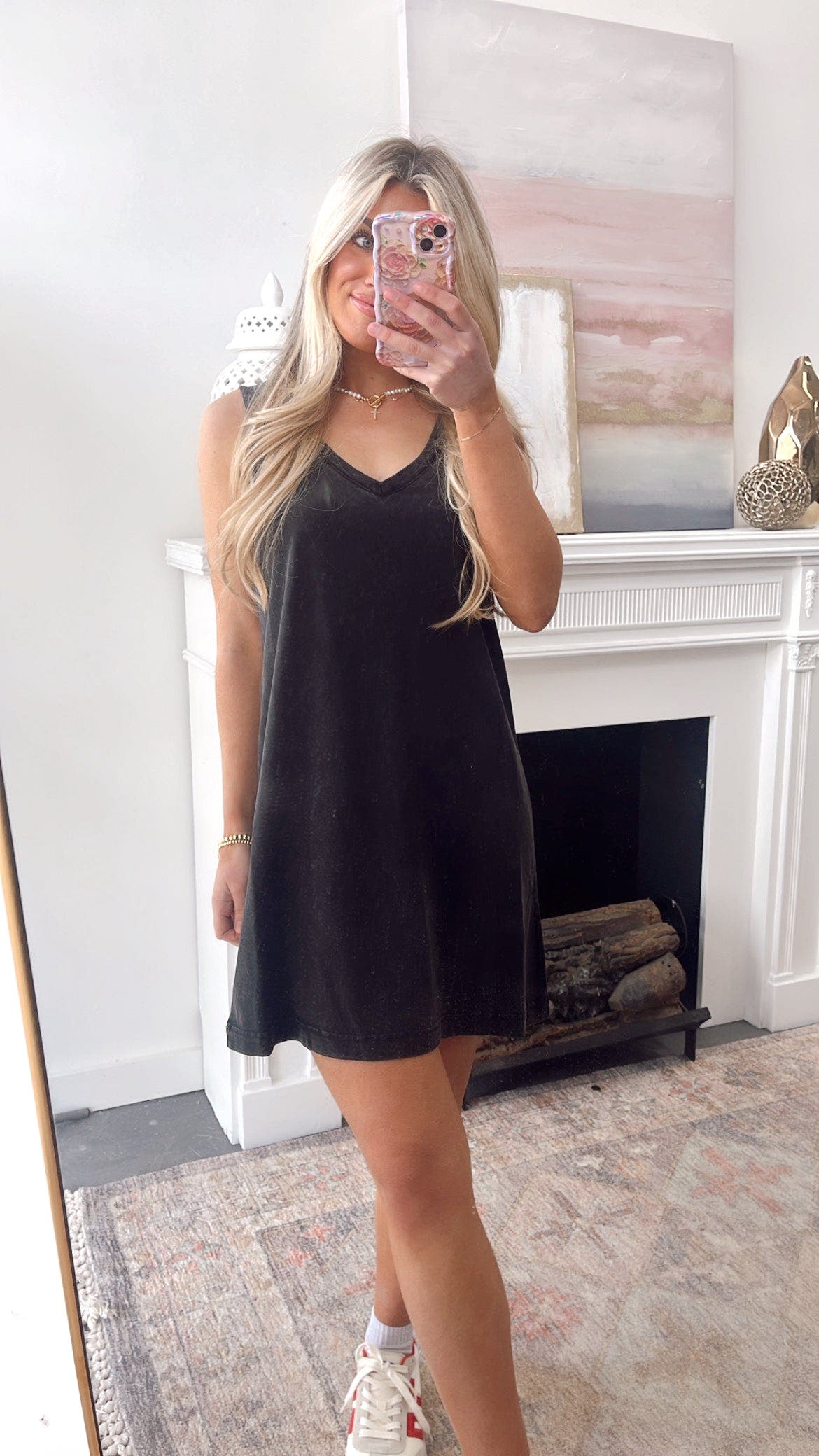 Z Supply Black Sloane V-Neck Mini Dress | Fly Boutique