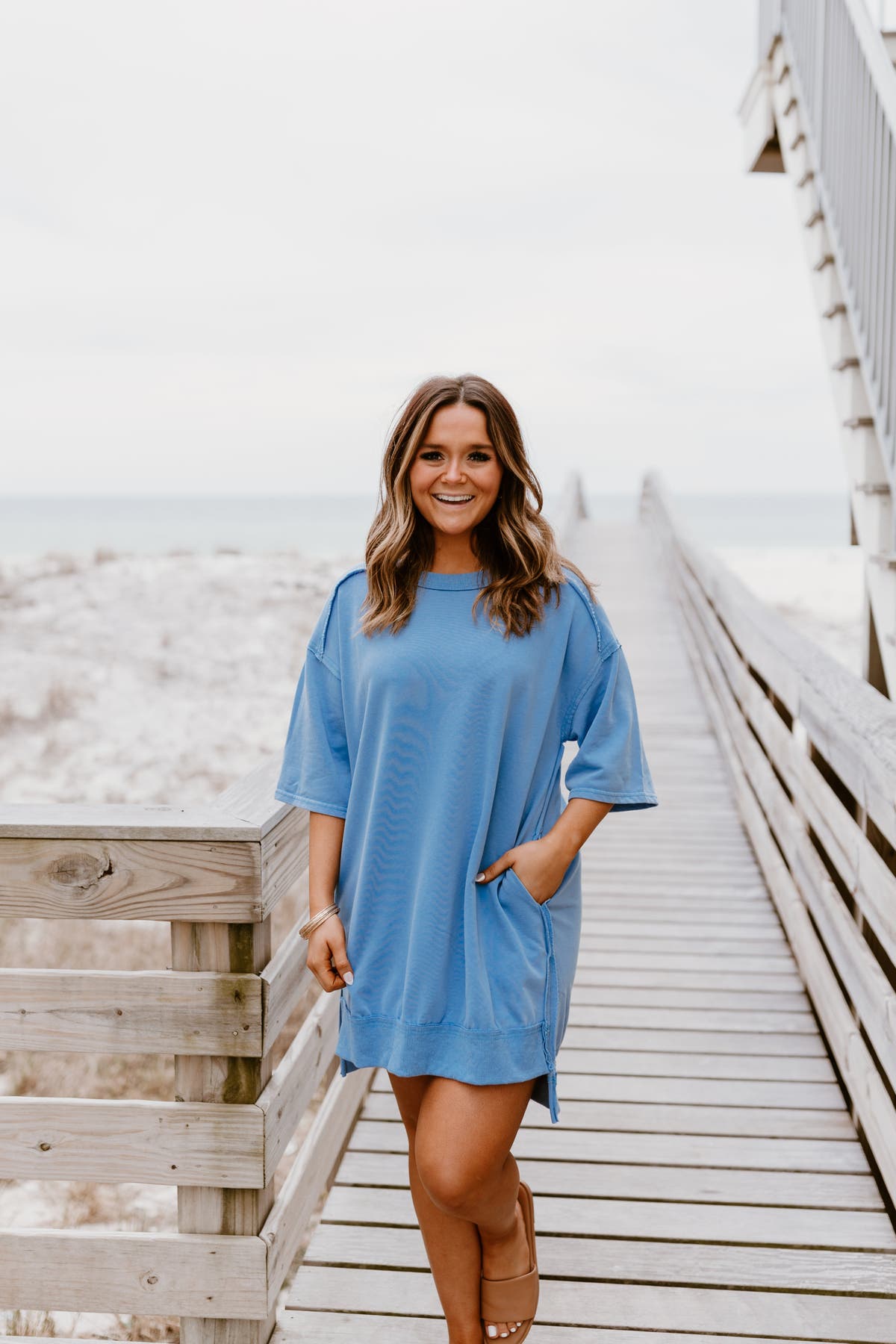 blue dress size 10 12 Navy V-Neck Smocked Mini Dress with Ric-Rac Inlay – Sail to Sable main image 1