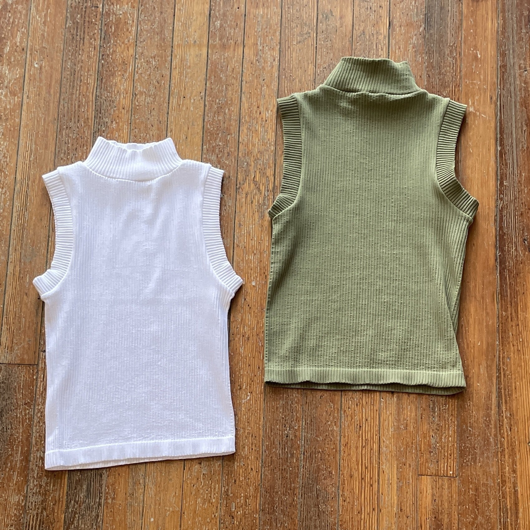 thick rib high neck ribbed tank