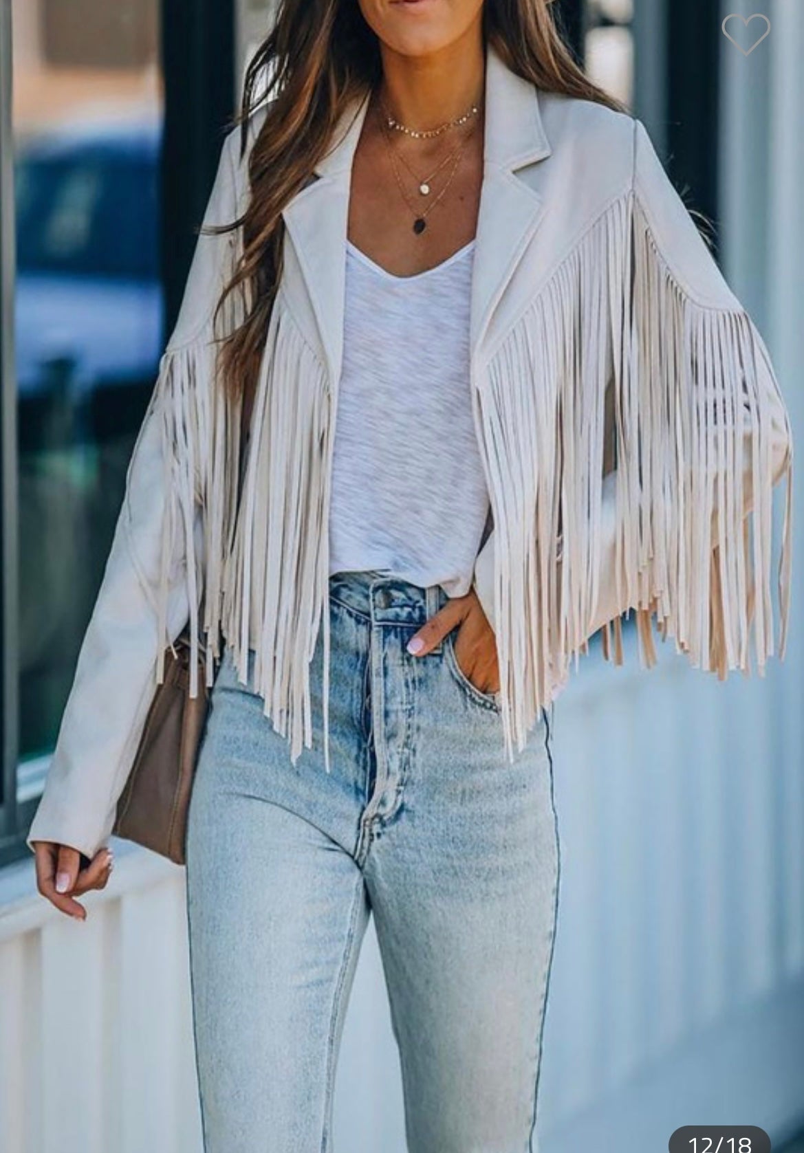 Fringe faux suede jacket outlet