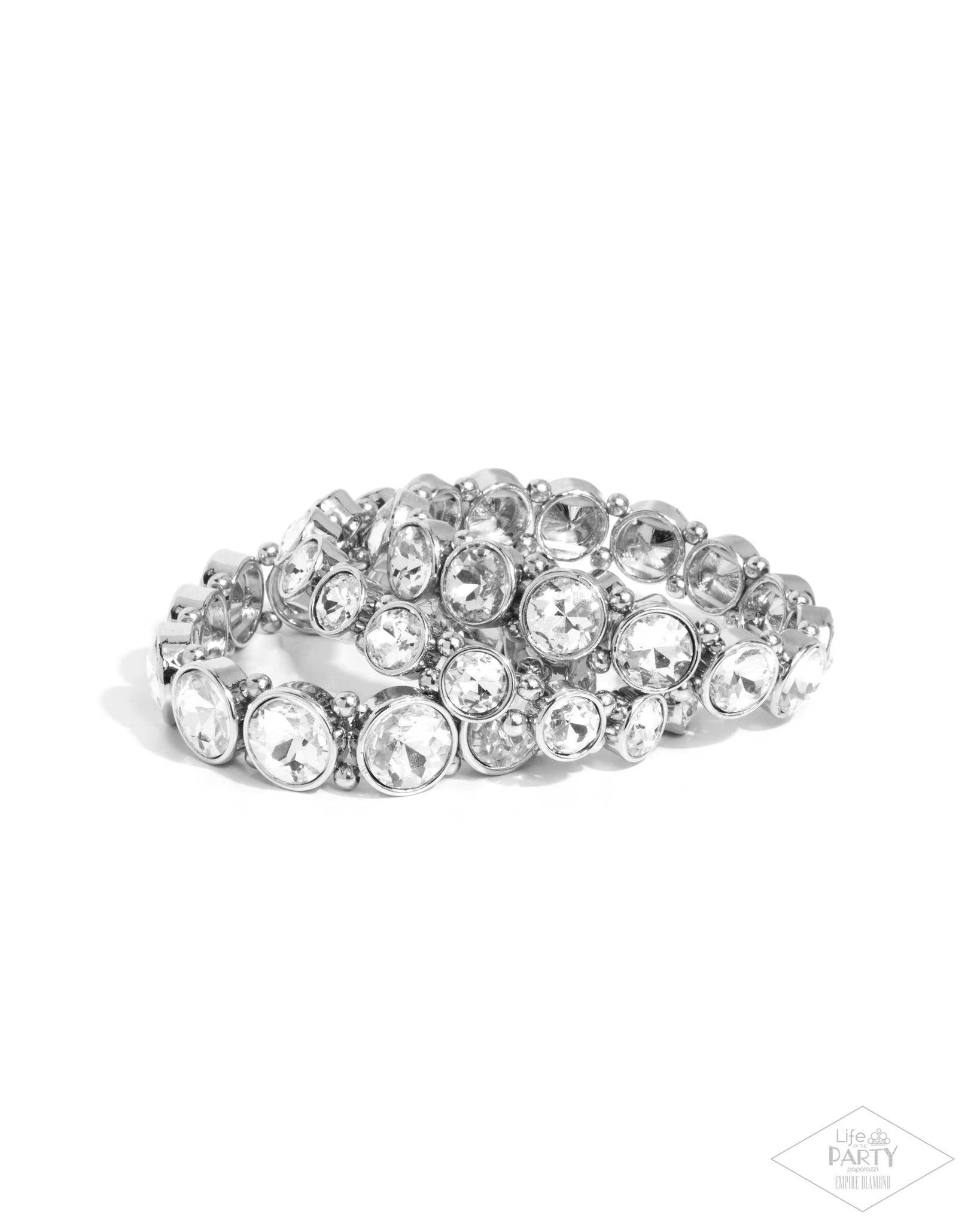 [COLD FRAME]☆ PRECIOUS DROP WHITE BRACELET☆日本未入荷 Pretty Priceless - white - Paparazzi bracelet