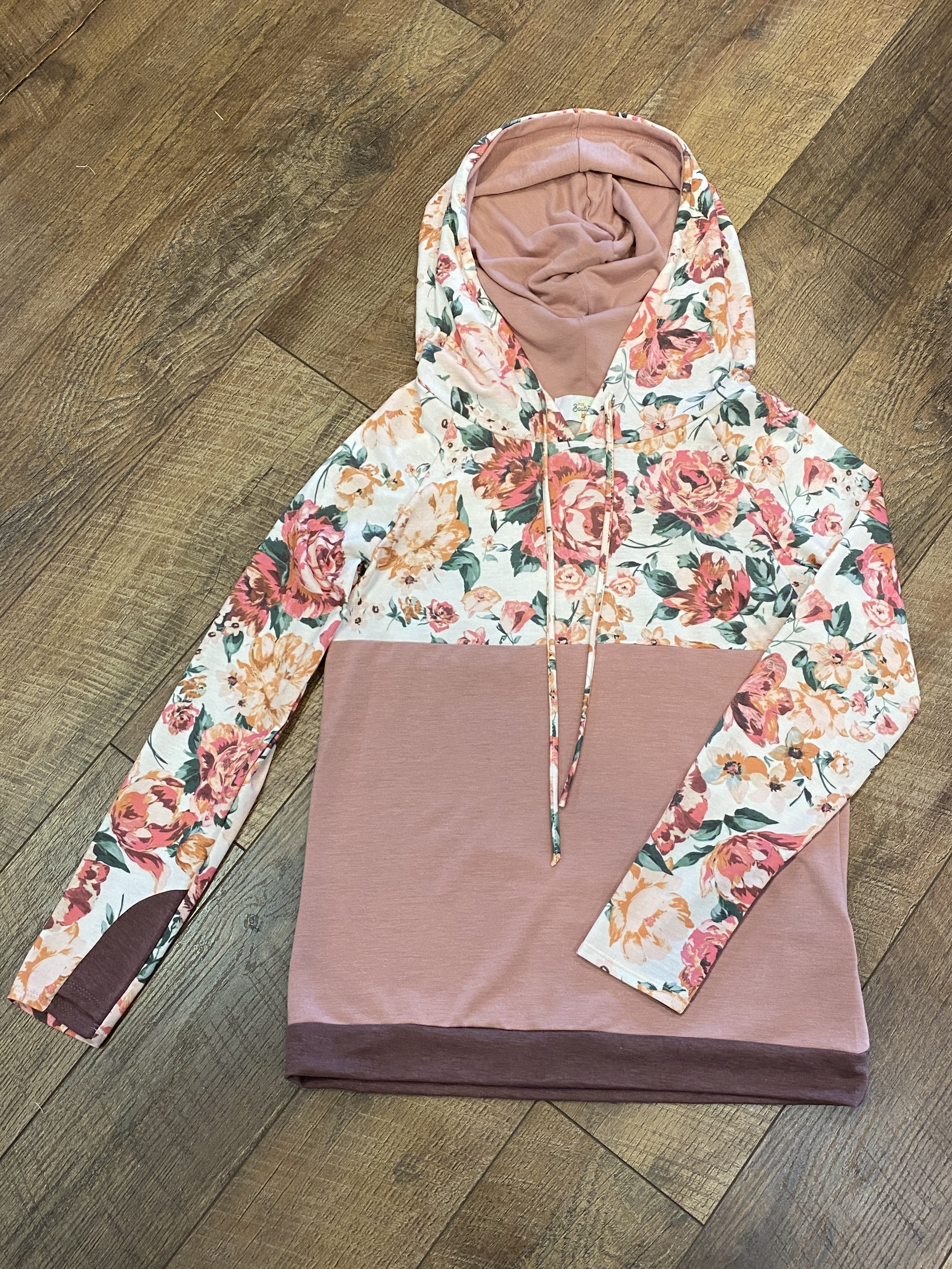 mauve color hoodie