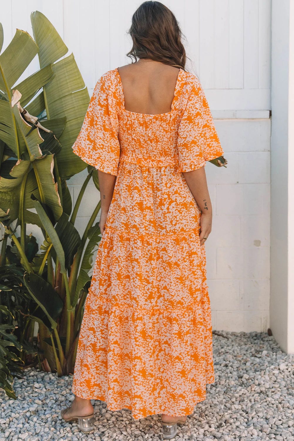 Floral Smocked Wide Sleeve Maxi Dress | The Blushed Hanger Clothing and Accessories Floral Smocked Wide Sleeve Maxi Dress | The Blushed Hanger Clothing and Accessories