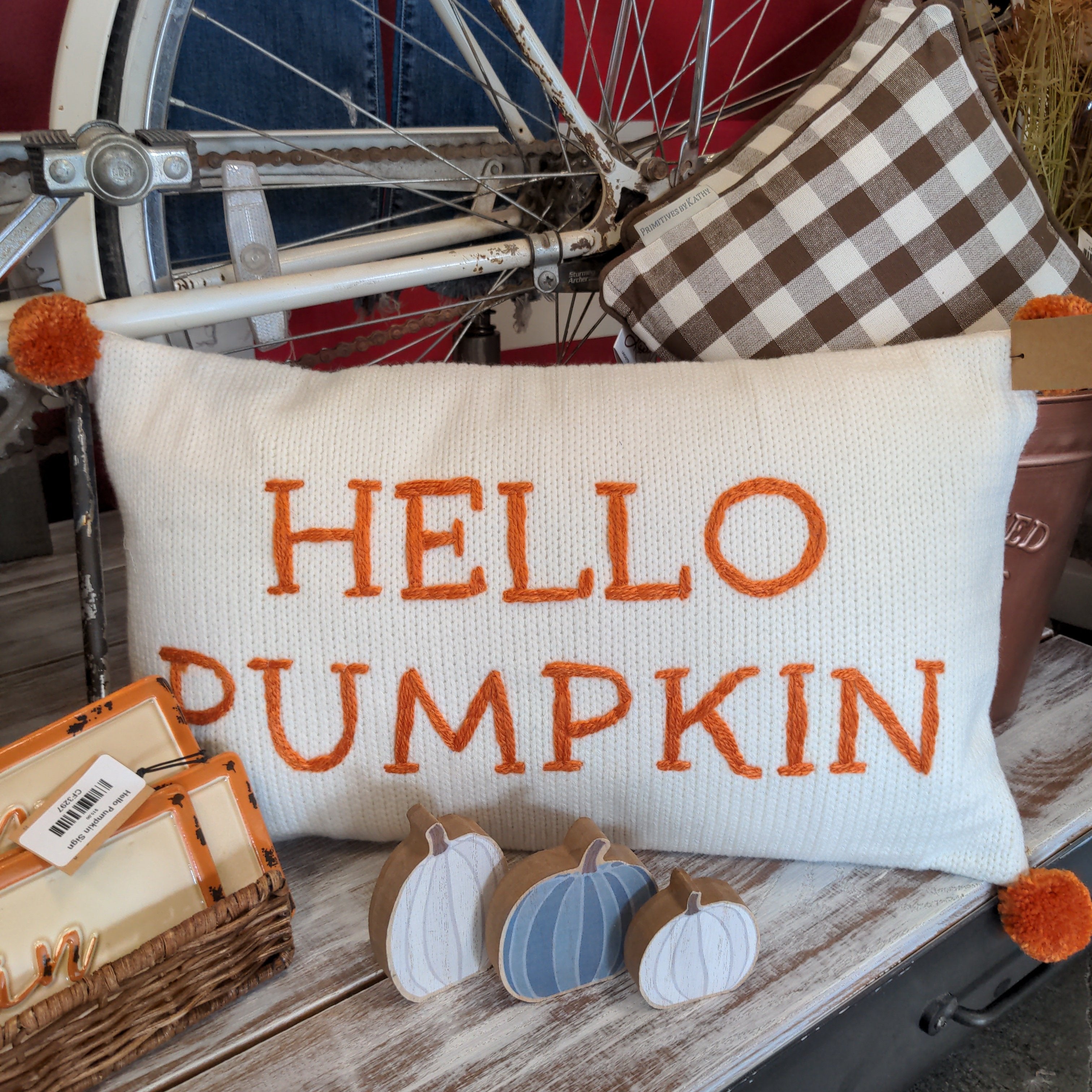 hey pumpkin pillow