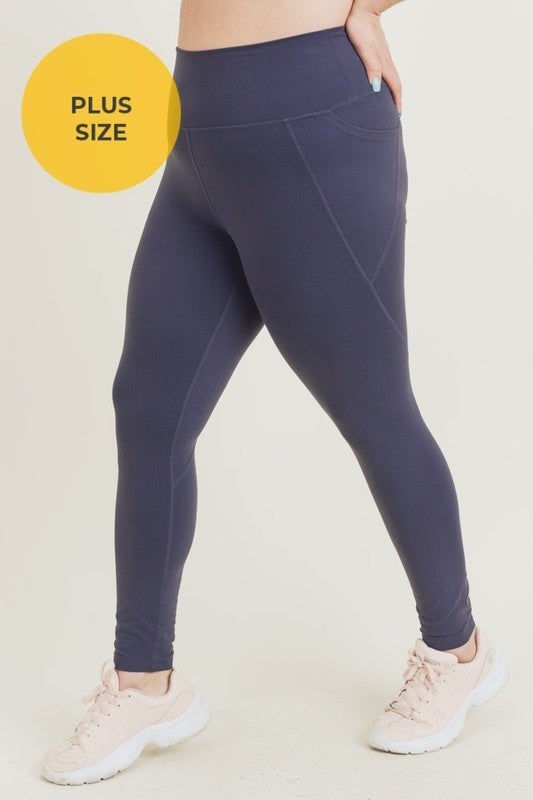 The Curvy Gold Medal Leggings in Purple 