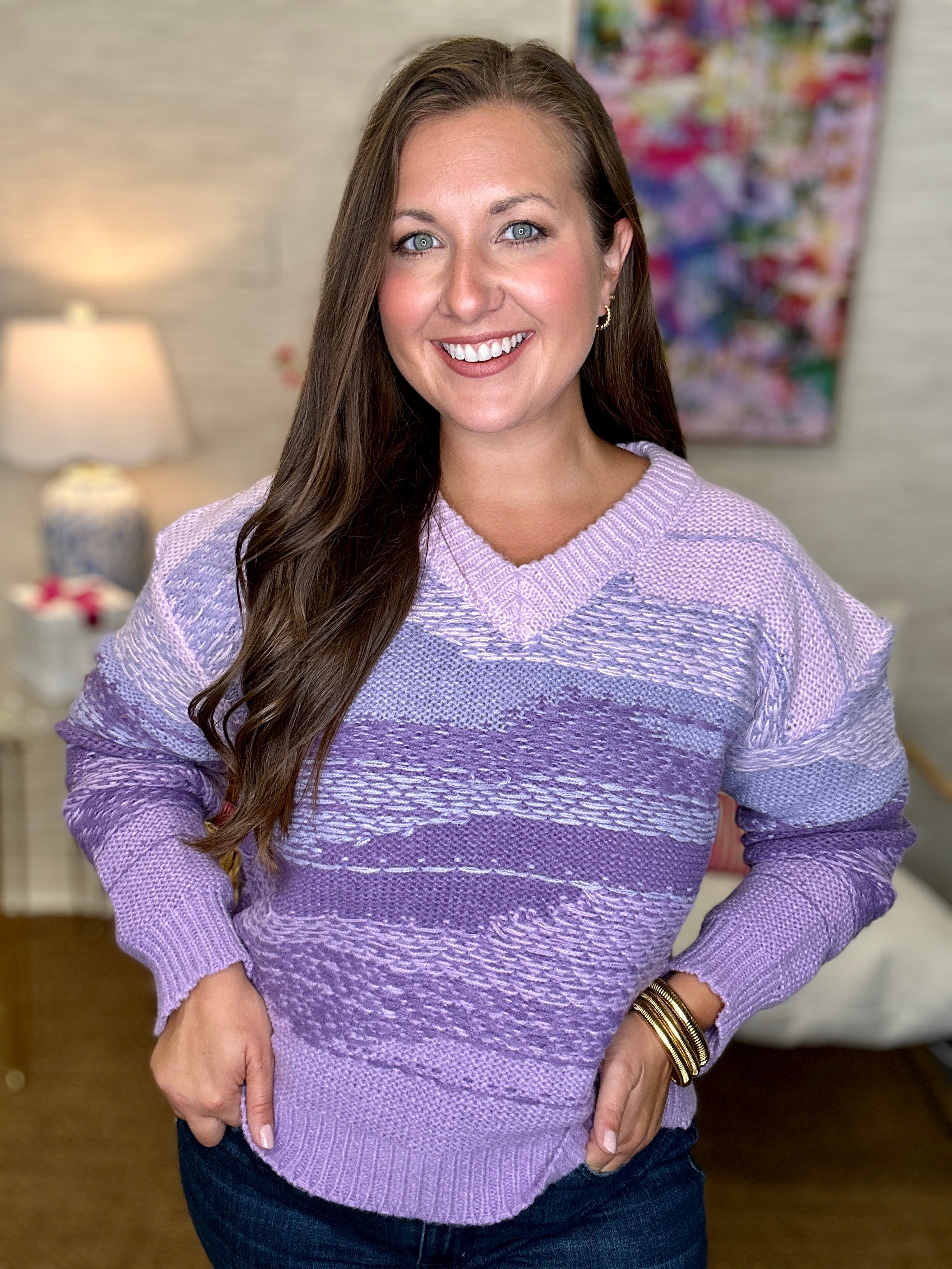 The Purple Ombre Sweater The Polkadot Alley