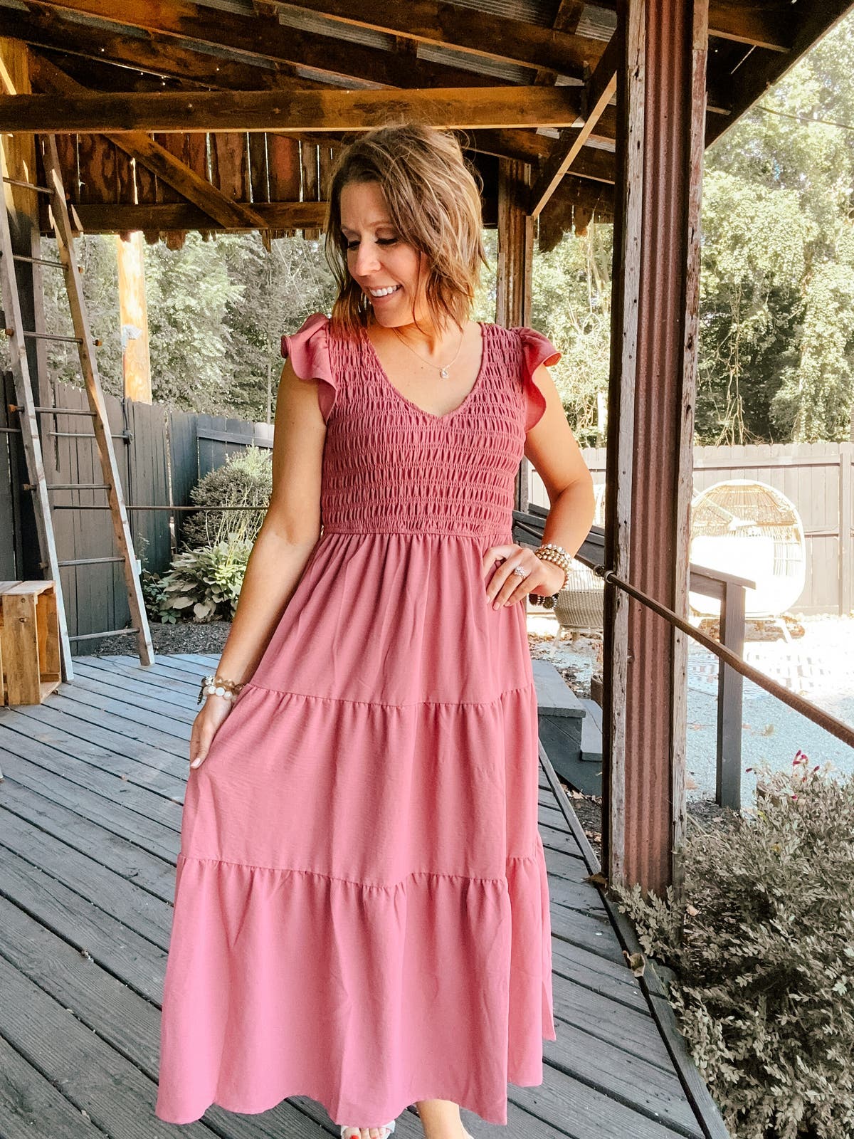knee length dresses for ladies DUSTY MAUVE SMOCKED TUBE MAXI DRESS – Boutique by Alexia
