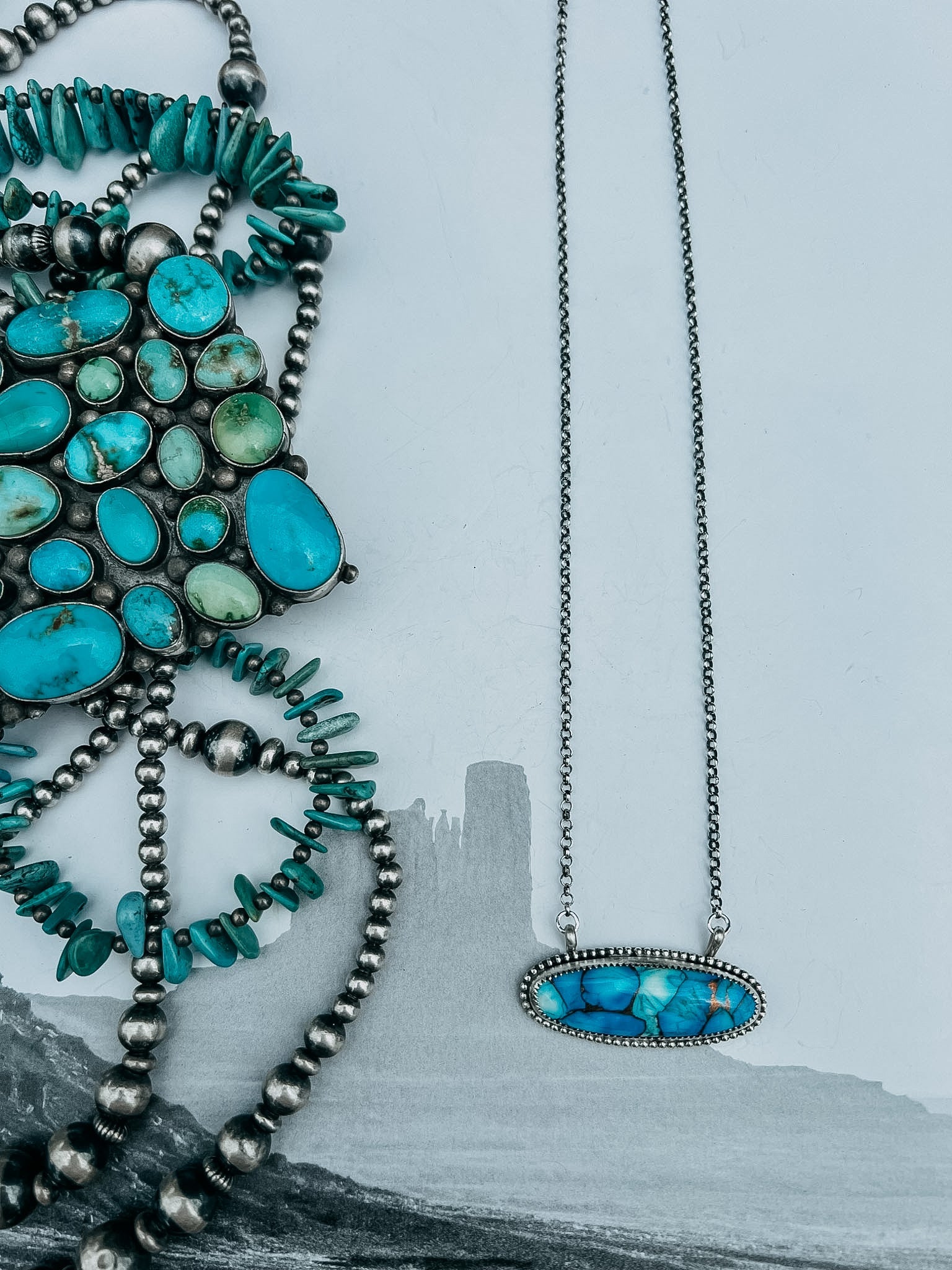 TRB Jewelry Co. Silversmith Blue Mohave Necklace - SAM | Homepage