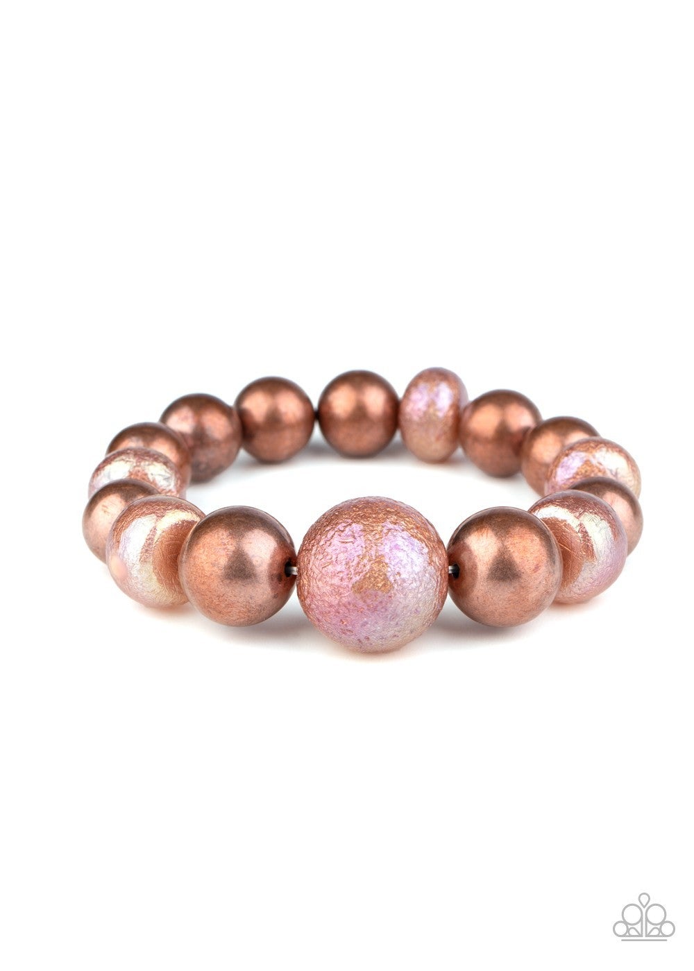 stackable shimmer copper bracelet