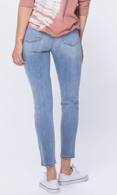 High Rise Lt Bleach Wash Relaxed Fit 