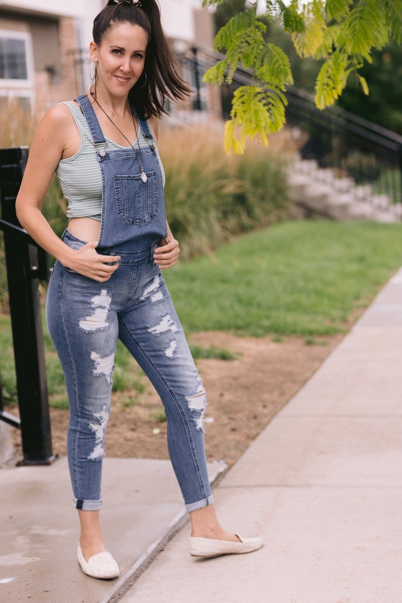 Nature Denim High Rise Overalls 