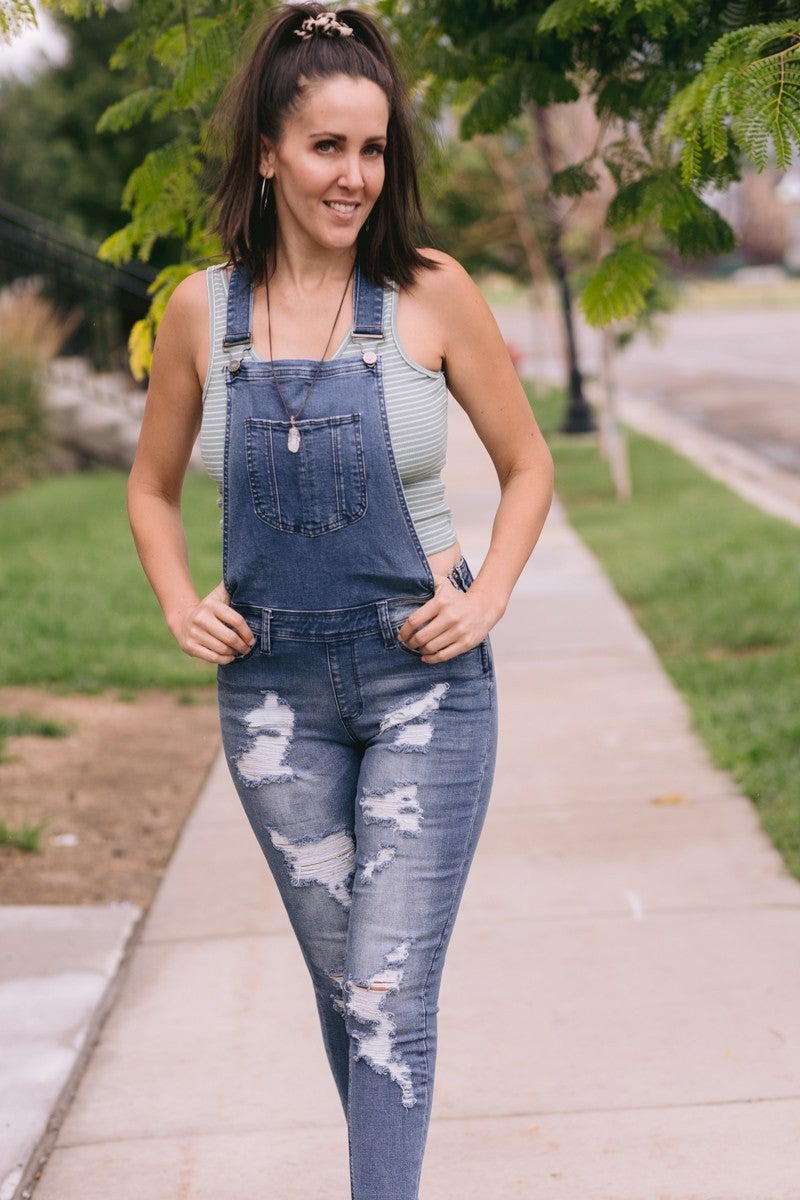Nature Denim High Rise Overalls 
