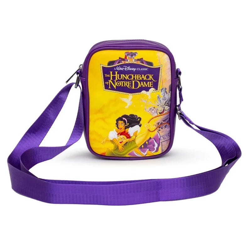 The Hunchback of Notre Dame VHS Movie Box Crossbody Wallet | Three