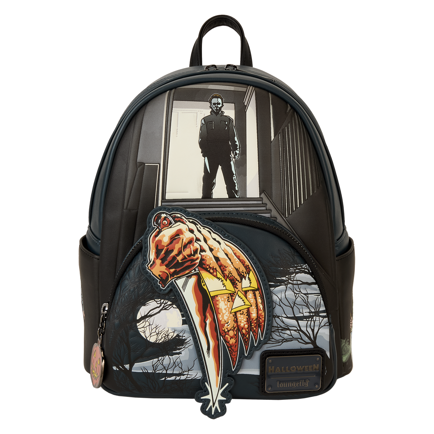 Halloween Michael Myers Jack-O'-Lantern Glow Mini Backpack | Three