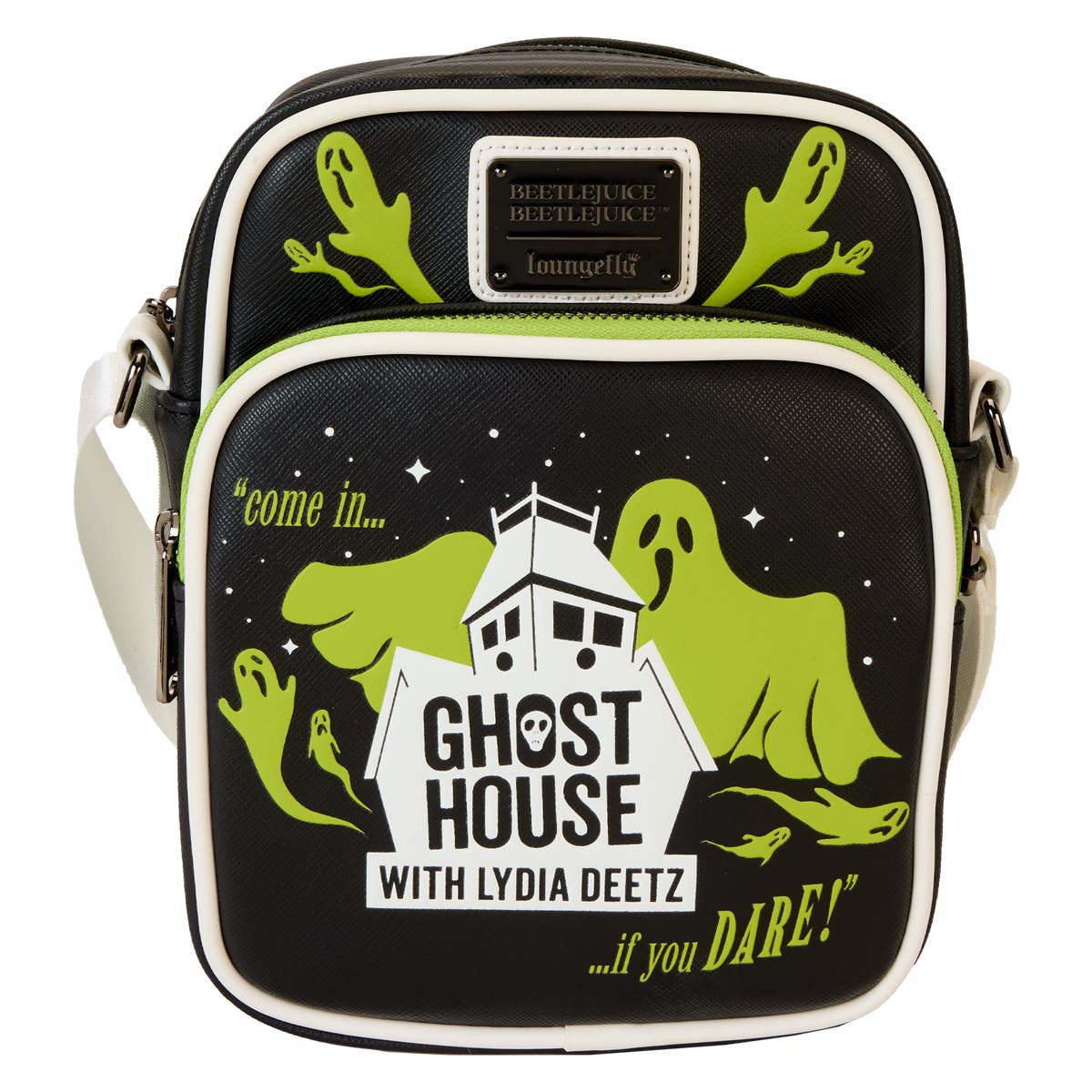 Beetlejuice Deetz House Glow Mini Backpack Amazon.com: Loungefly Beetlejuice Carousel Glow in The Dark  main image 3
