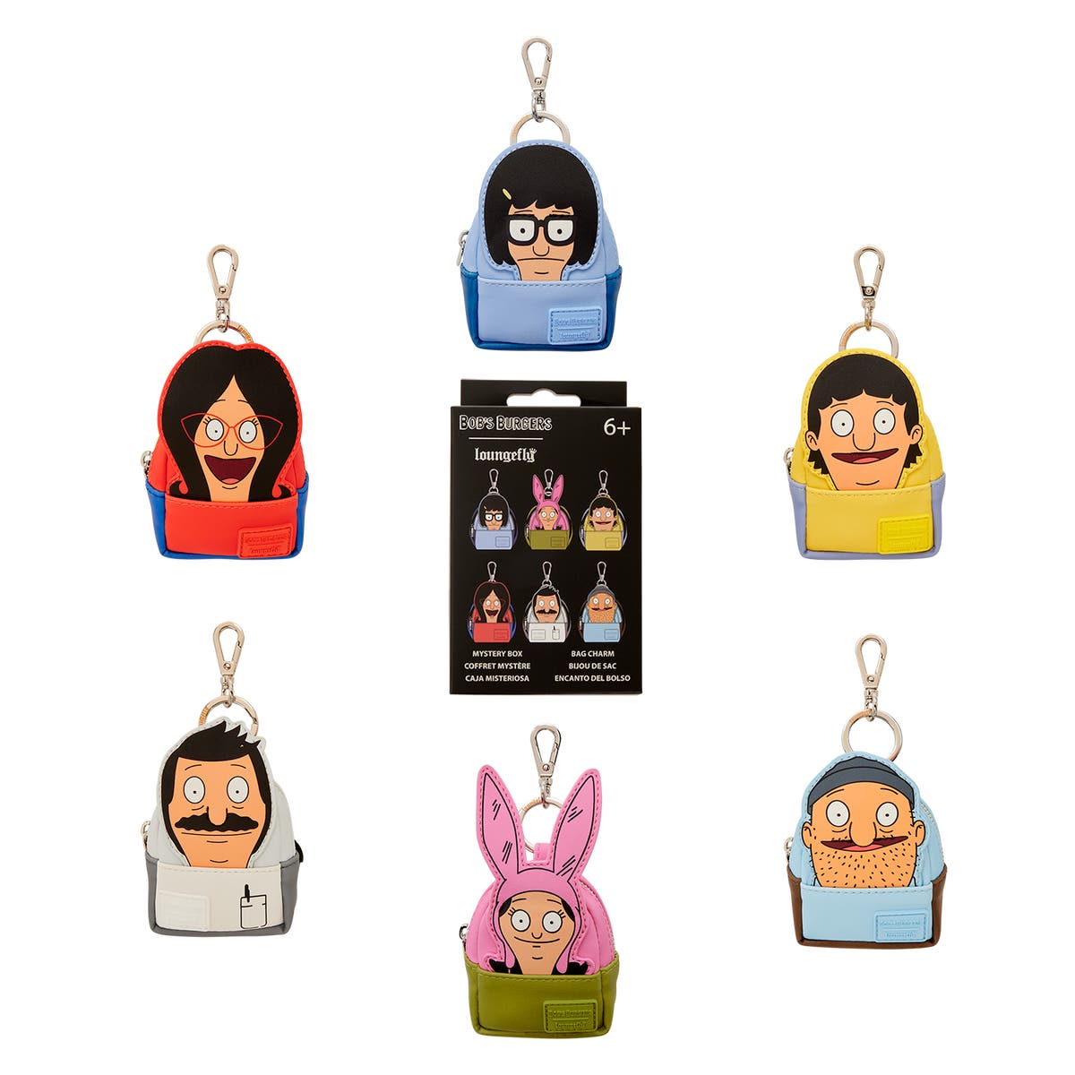 Bob's Burgers Blind Box Mini Backpack Keychain Charm | Three