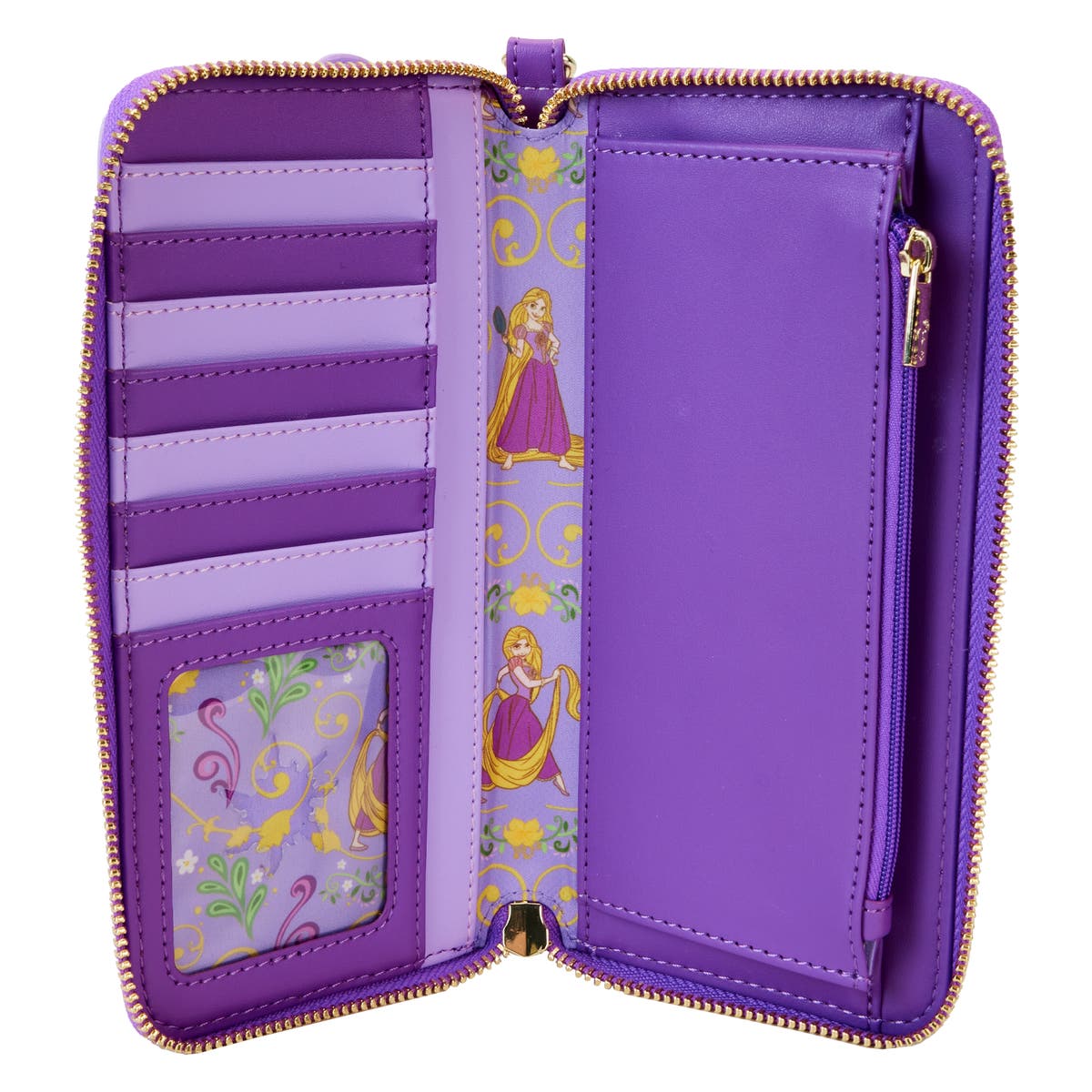 PURPLE K!SS HEADWAY BIZENTトレカ Tangled Rapunzel Princess Series Lenticular Zip Around Wristlet