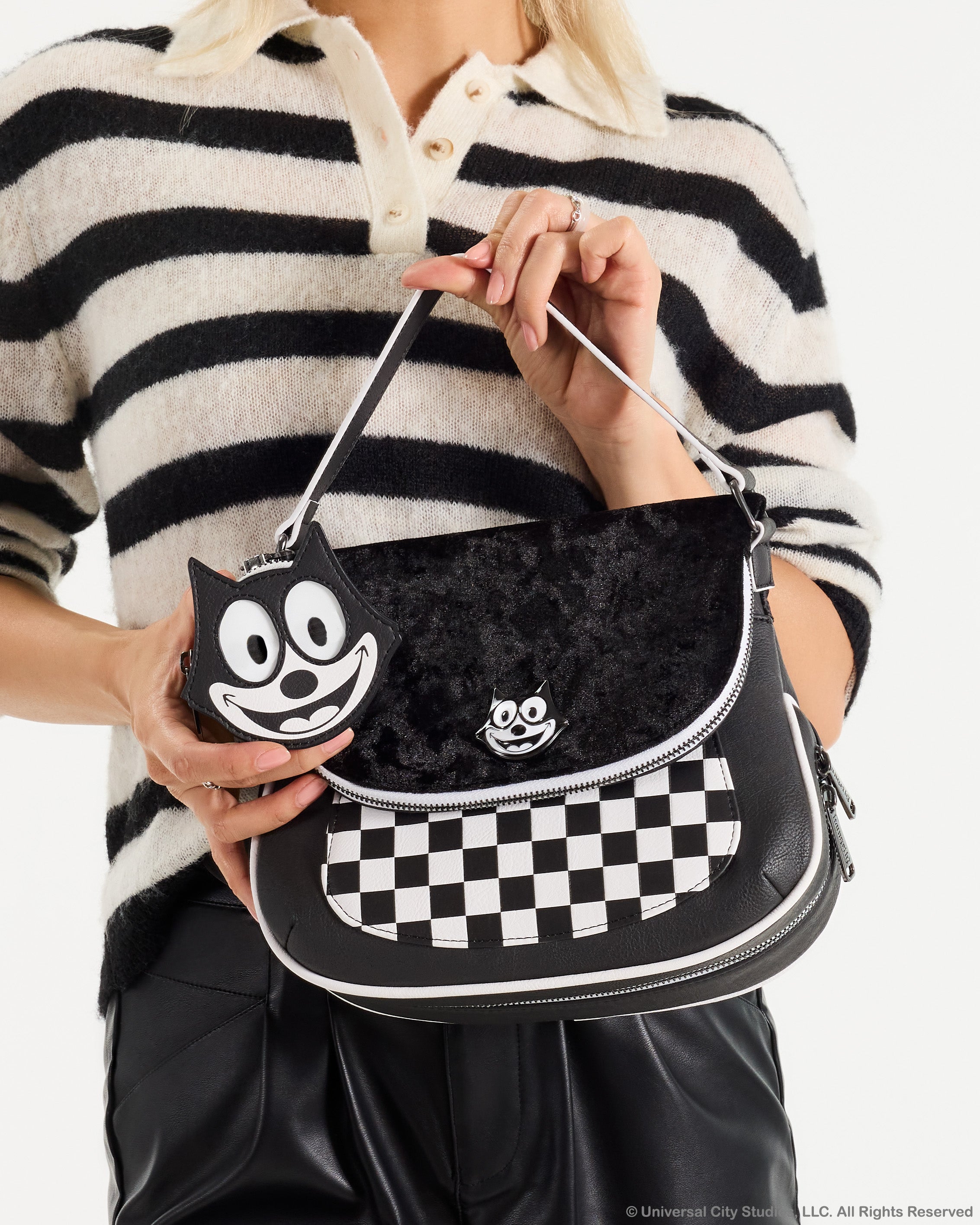 Felix the Cat Crossbody Bag with Lenticular Coin Bag | Three