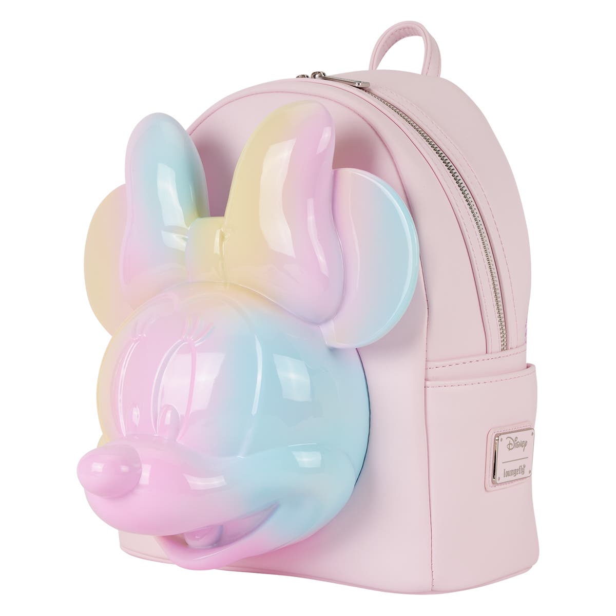 cute mini tie dye backpacks Black Backpack it has elastic straps and a handy carabiner clip for versatile attachment options Minnie Mouse Pastel Tie Dye