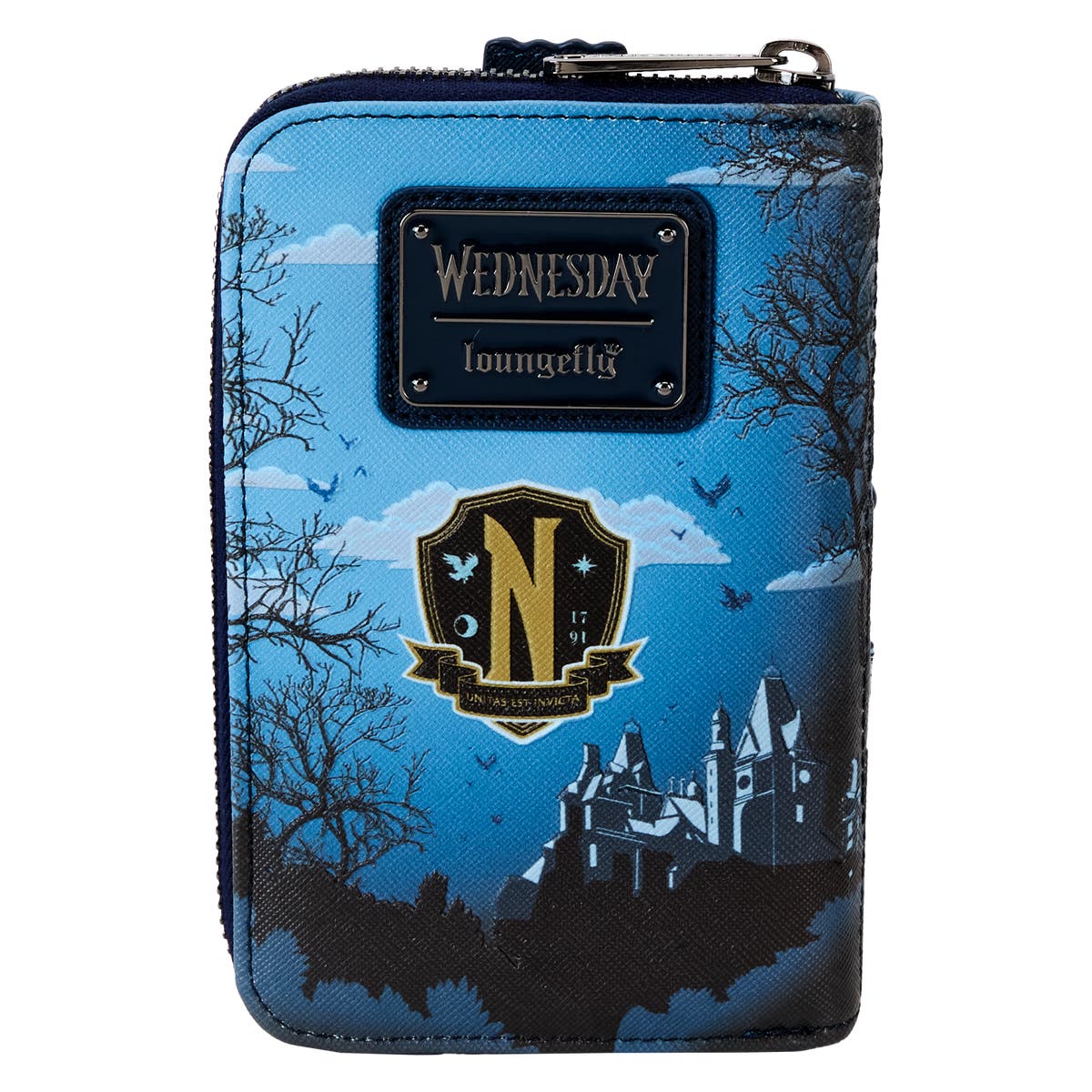 Wednesday Nevermore Academy Castle Zip Around Wallet | Three