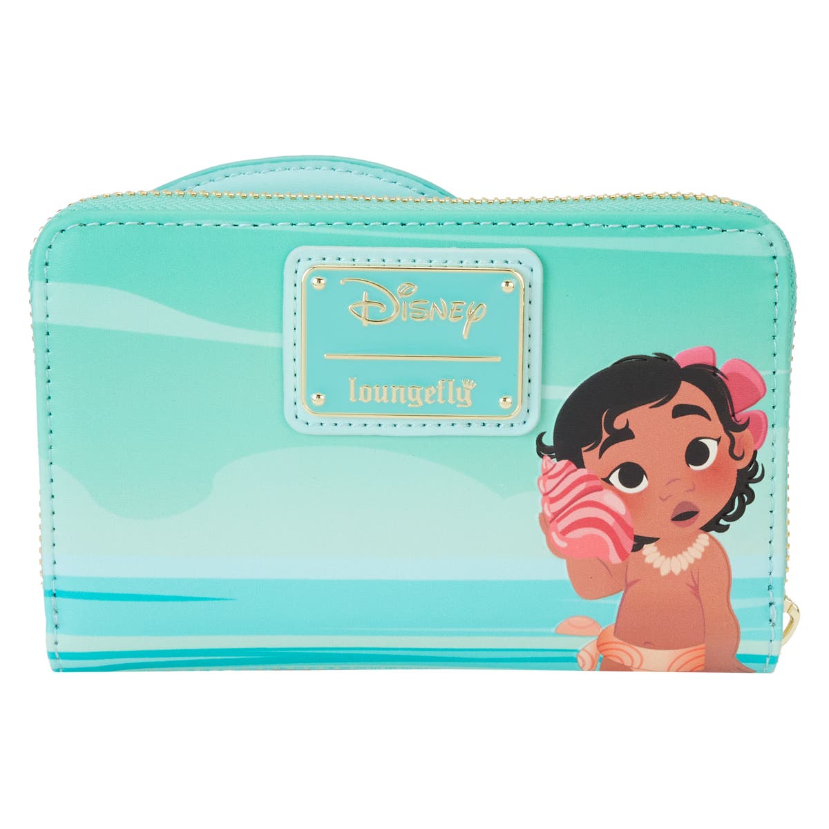 Young Moana Ocean Waves Zip Around Wallet | Three Little Mingos