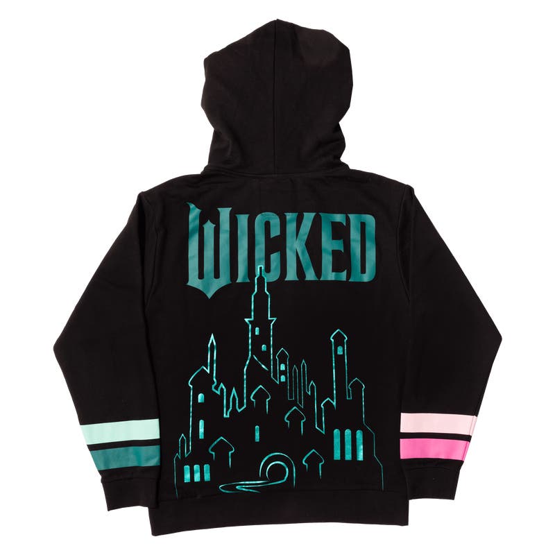 Wicked Pink and Green Split Unisex Hoodie Three Little Mingos