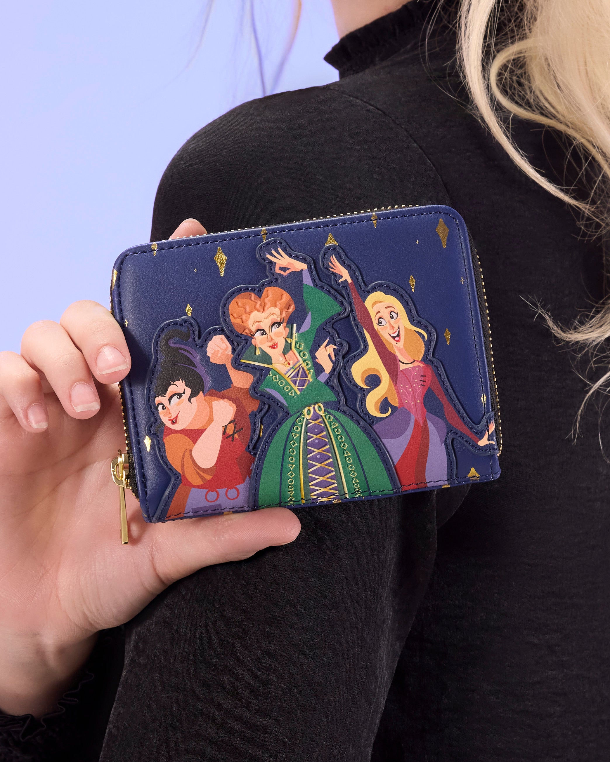 Hocus Pocus Sanderson Sisters Night Sky Zip Around Wallet | Three