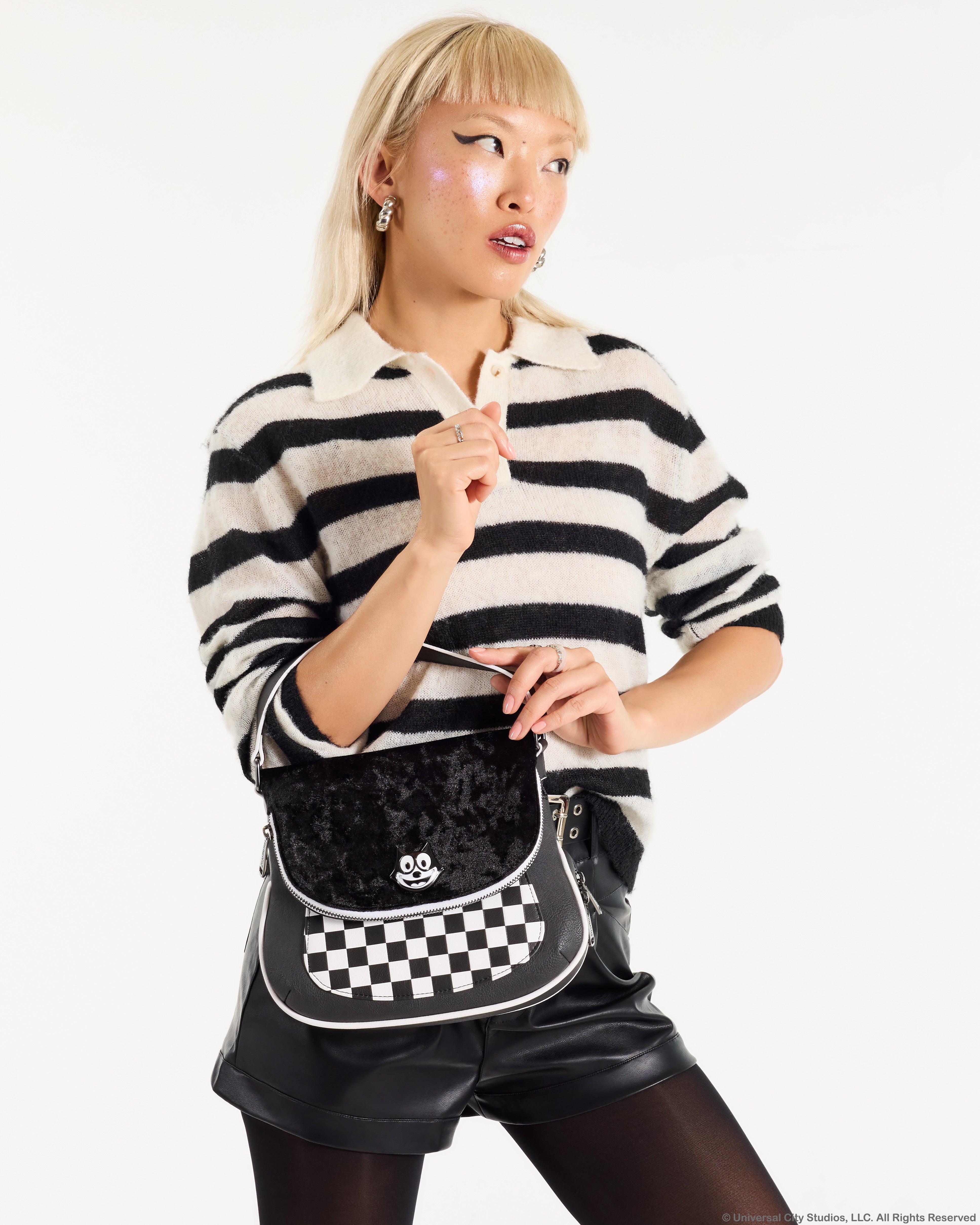 Felix the Cat Crossbody Bag with Lenticular Coin Bag | Three