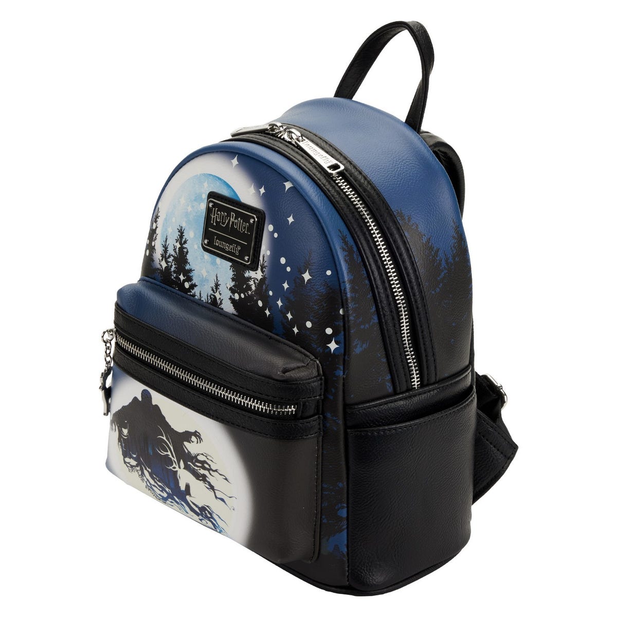 Loungefly Harry Potter Silver and Black Backpack Loungefly Harry Potter Gringotts Bank and Dragon Mini  main image 2