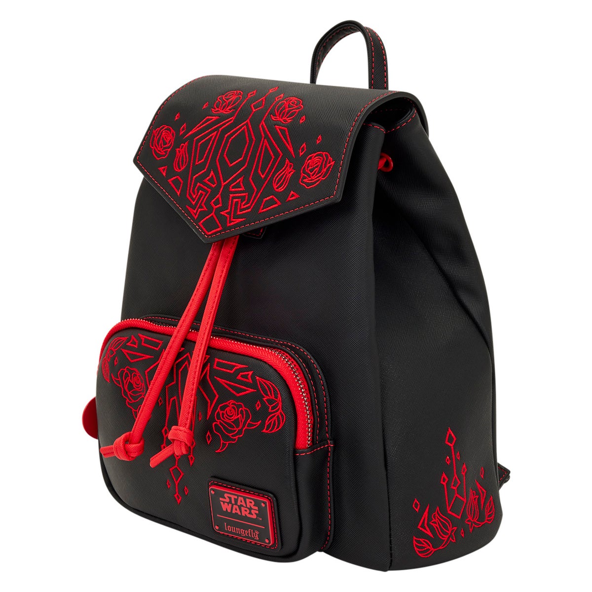 Black Star Wars Character Print Mini Backpack by Star Wars OG Darth Vader Loungefly Mini Backpack With Heart  main image 3