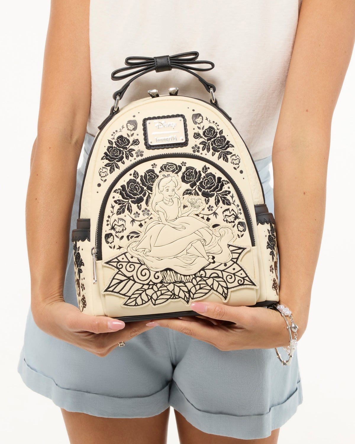 Alice in Wonderland Floral Mini Backpack