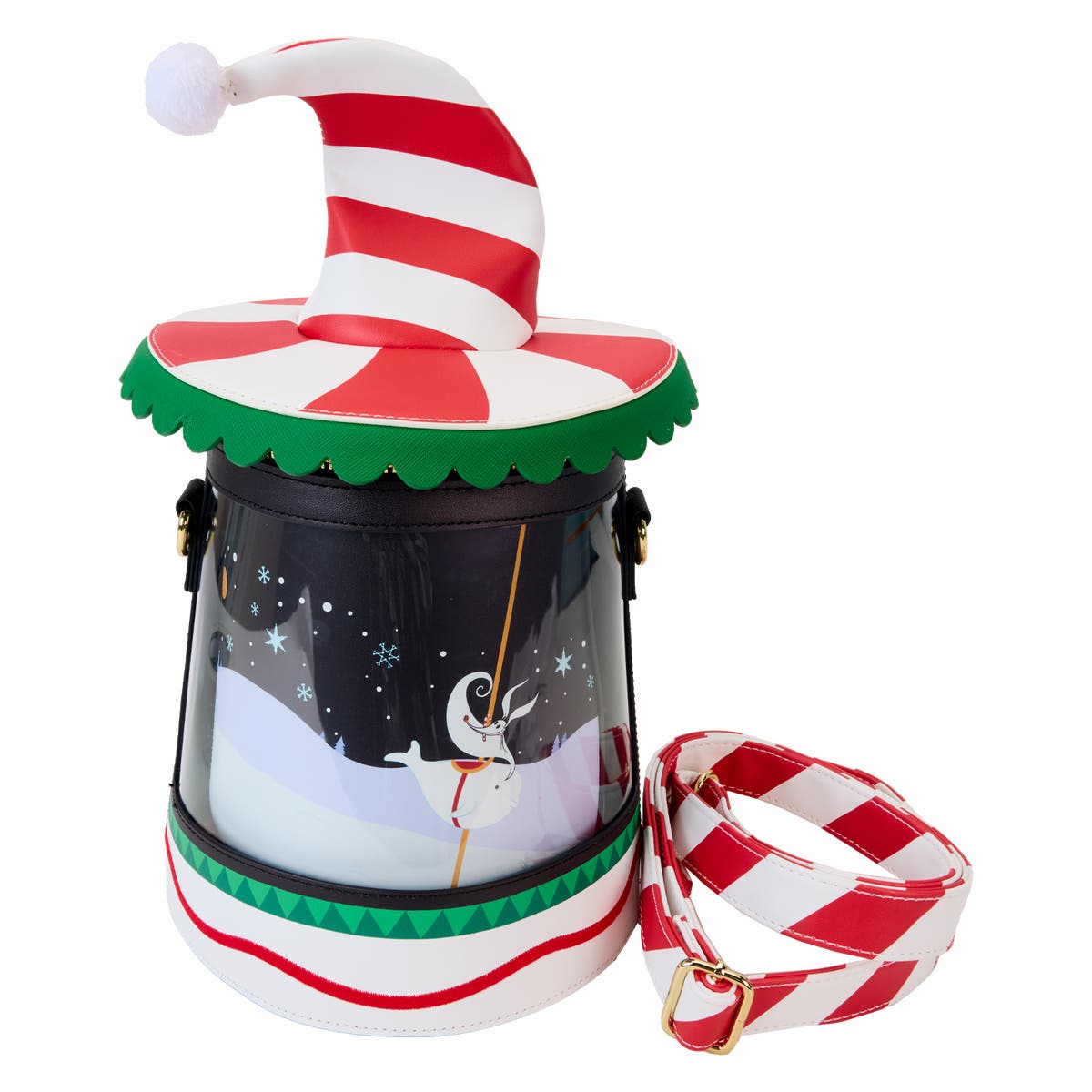 The Nightmare Before Christmas Candy Cane Carousel Spinning