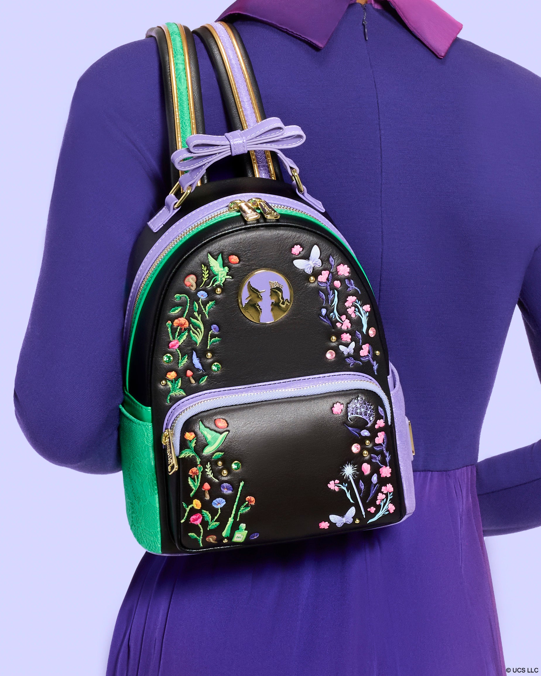 Universal Wicked Glinda & Elphaba Floral and Lace Mini Backpack