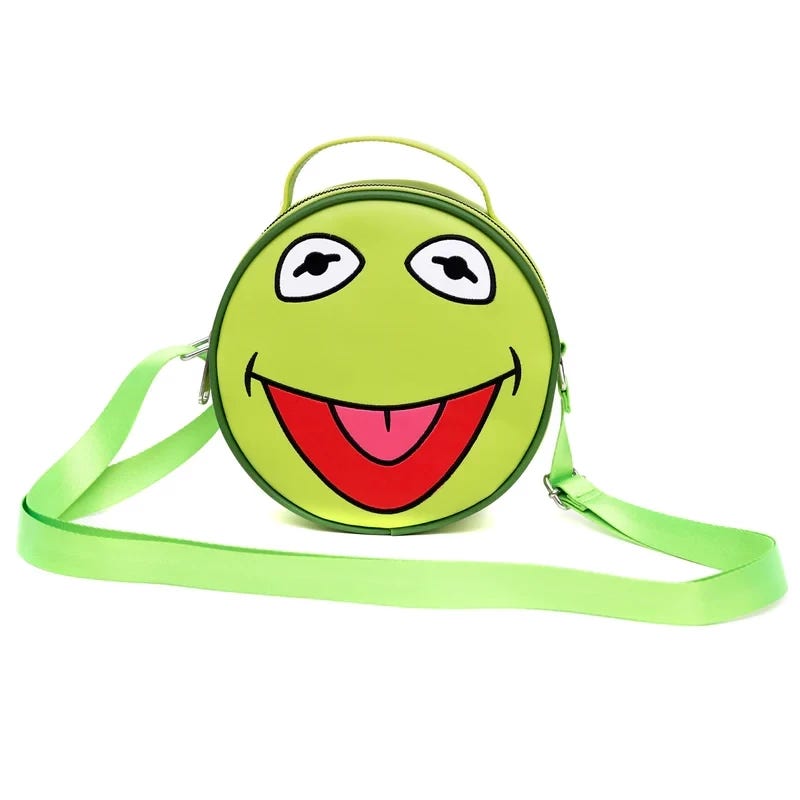 Loungefly Disney The Muppets Kermit the Frog Face Crossbody Bag Disney The Muppets Kermit Loungefly Crossbody Bag BNWT | eBay main image 2
