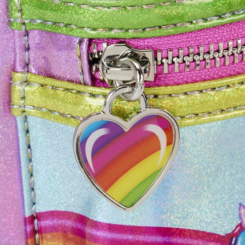 Lisa Frank Holographic Glitter Color Block Mini Backpack