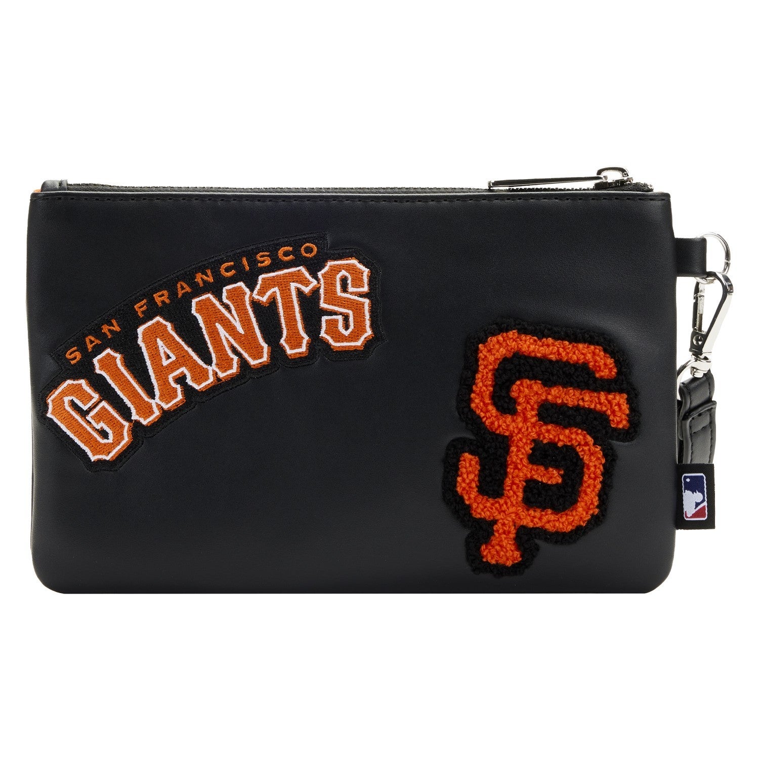 GIANTS ラウンドスタンドバッグ ブラック/オレンジ MLB San Francisco Giants Stadium Crossbody Bag with Pouch | Three