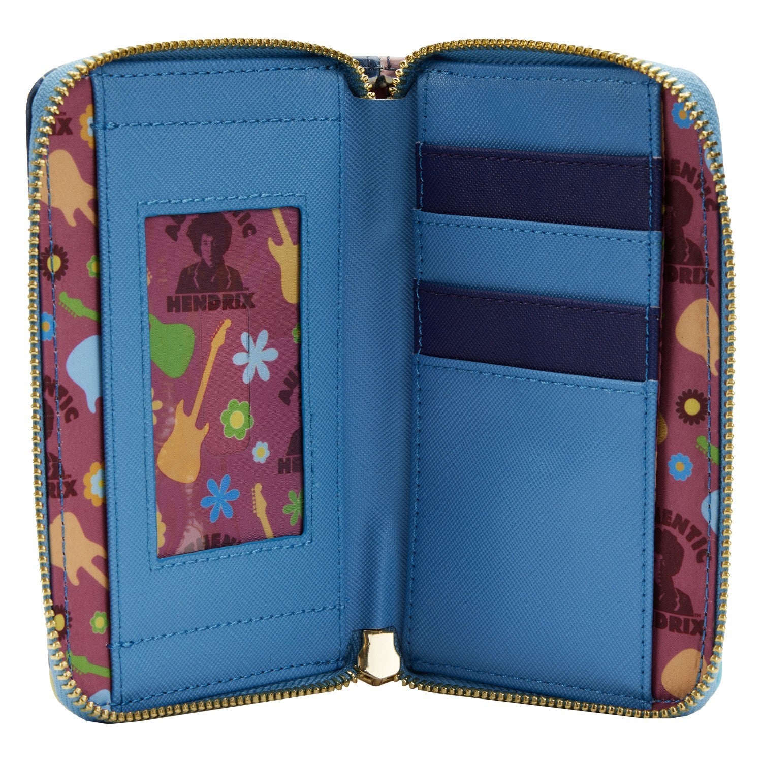 Jimi Hendrix Psychedelic Landscape Zip Around Wallet | Three
