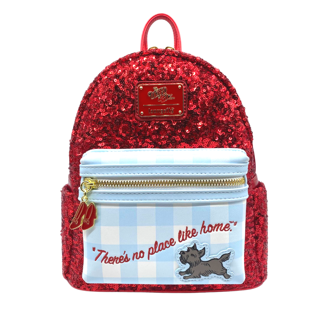 Loungefly Wizard of Oz Dorothy Ruby Red Sequin Mini Backpack  display picture 2
