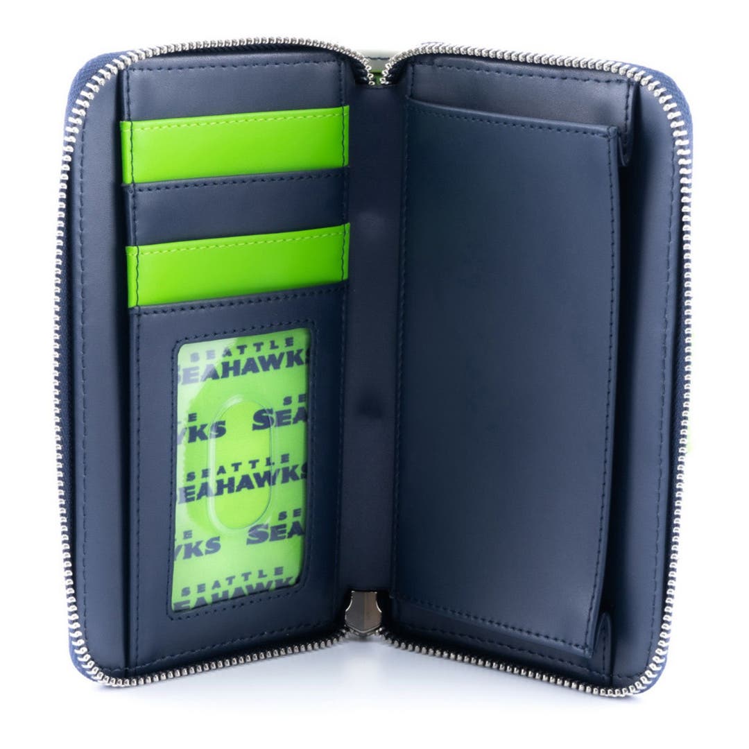Loungefly NFL Seattle Seahawks Logo AOP Bifold Wallet | Three Little Mingos  | Loungefly, Funko & More