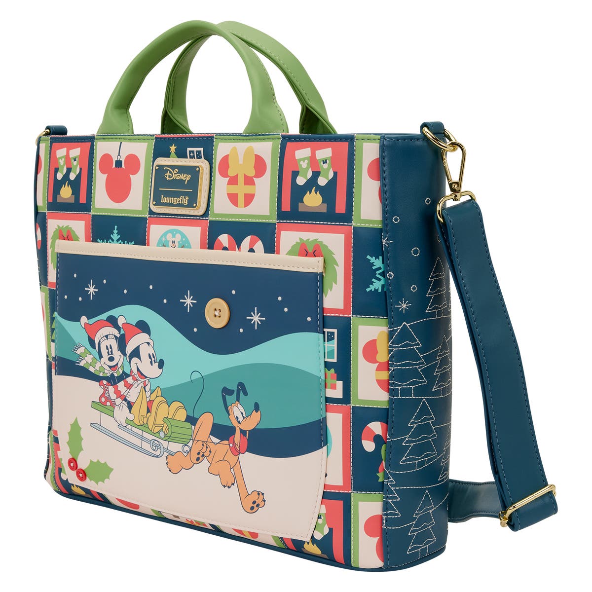 Mickey & Friends Holiday Convertible Backpack & Tote Crossbody Bag