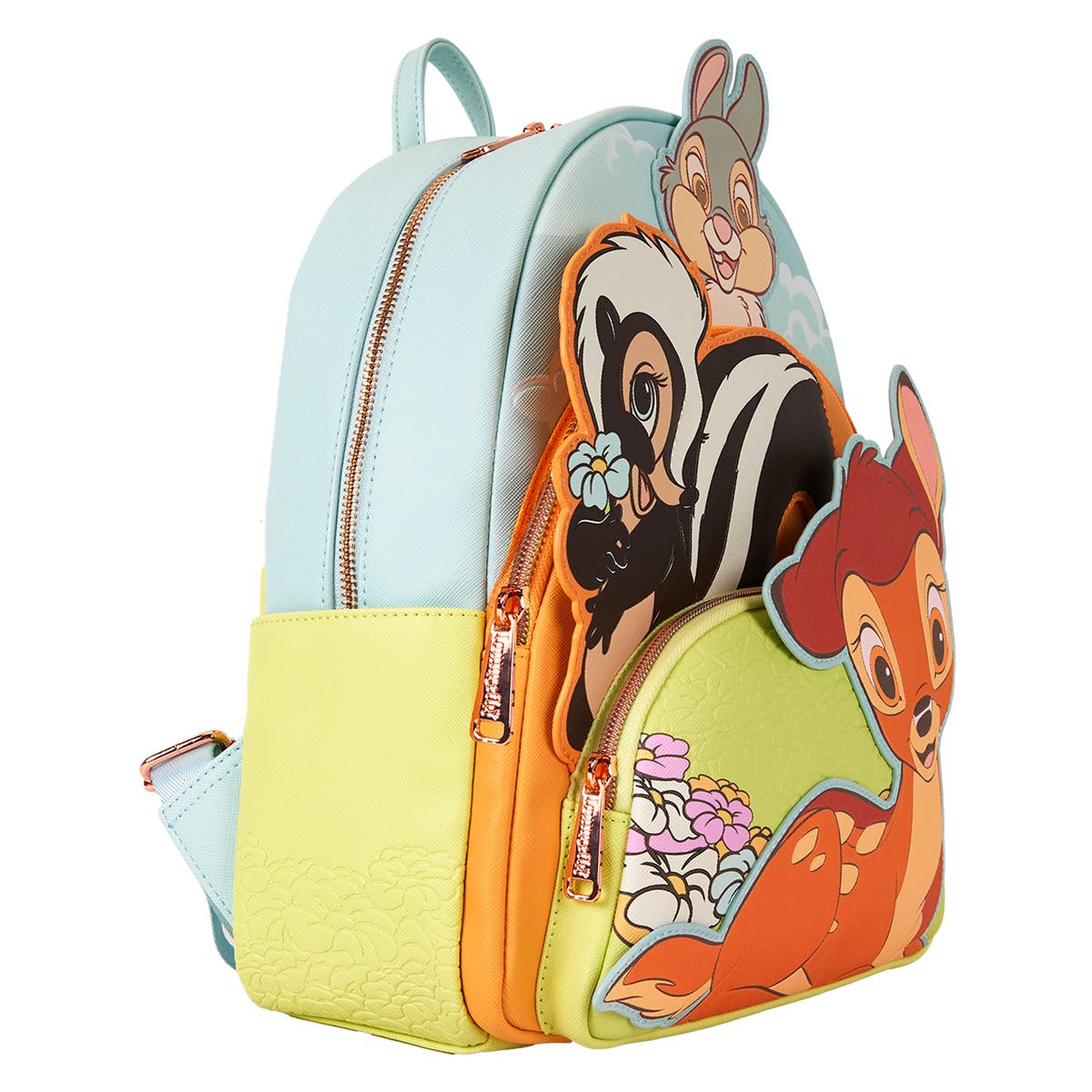 NWT Loungefly Disney’s Bambi and friends triple pocket mini backpack Amazon.com: Loungefly Disney Bambi And Friends Mini Backpack  main image 4